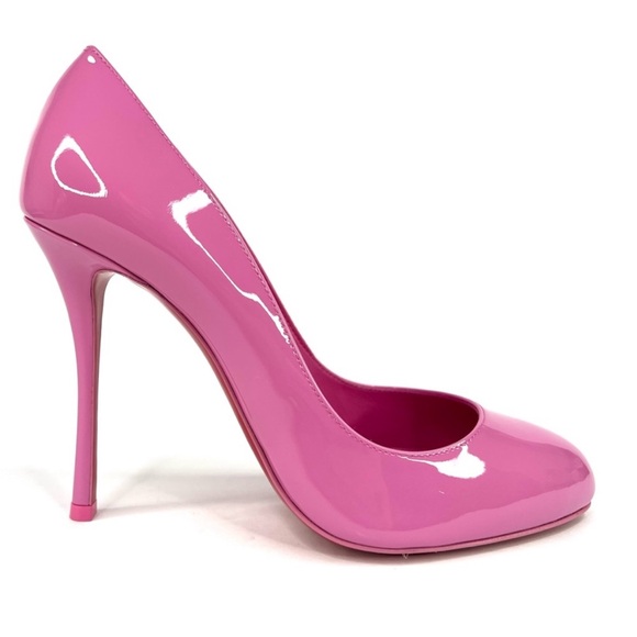 Christian Louboutin Shoes - Christian Louboutin Dolly 100mm Barbie Pink Gummy Patent Leather Pumps 39.5